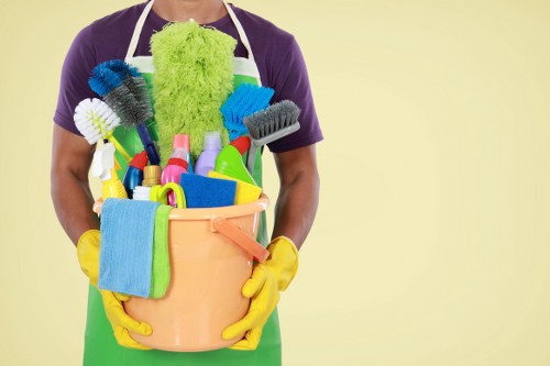Regular cleaning in a bright home interior