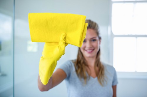 Sanitized bathroom during Airbnb cleaning service